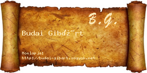 Budai Gibárt névjegykártya